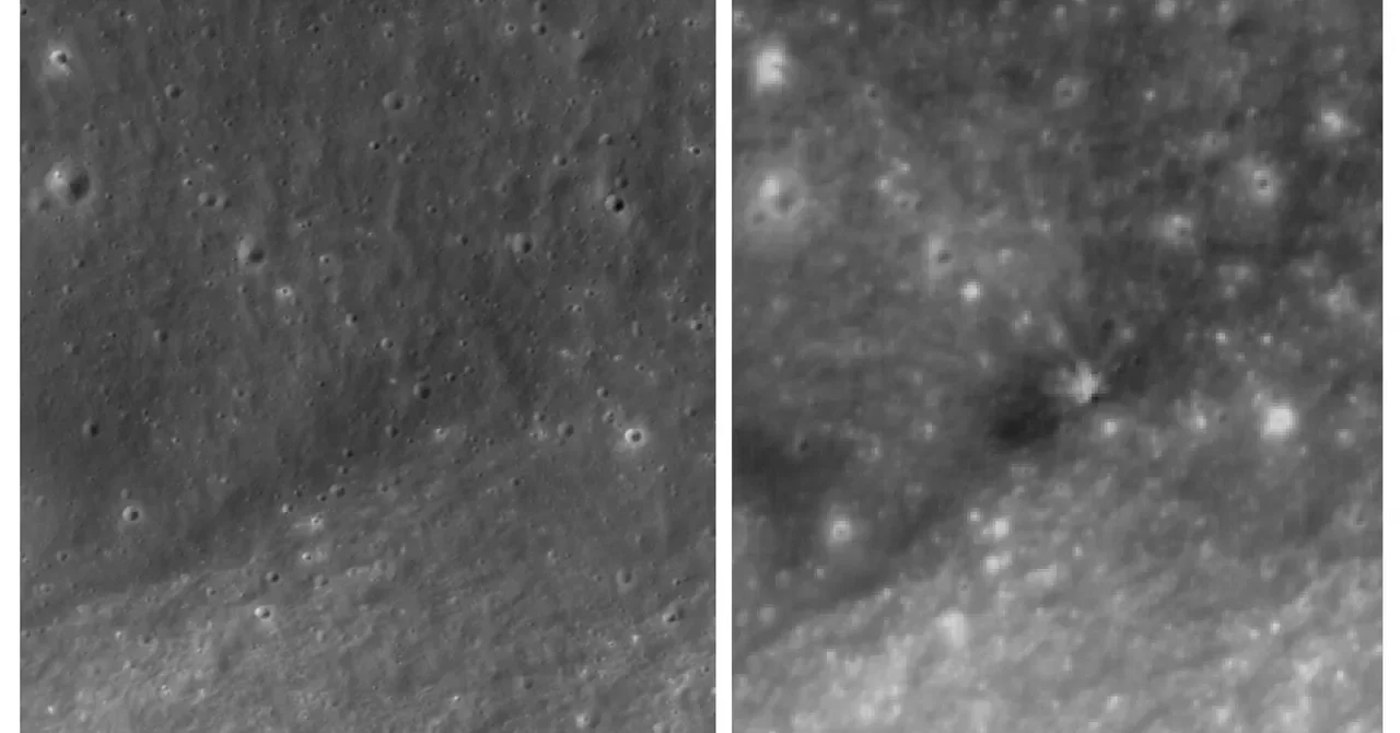 First Moon Crater Image Shows SpaceX Debris Impact