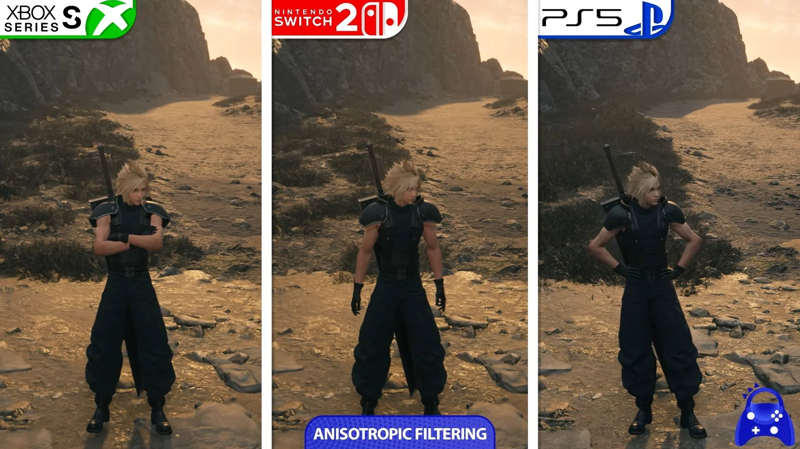 FF7 Rebirth on Switch 2: Graphics Face-Off with PS5 and Series S