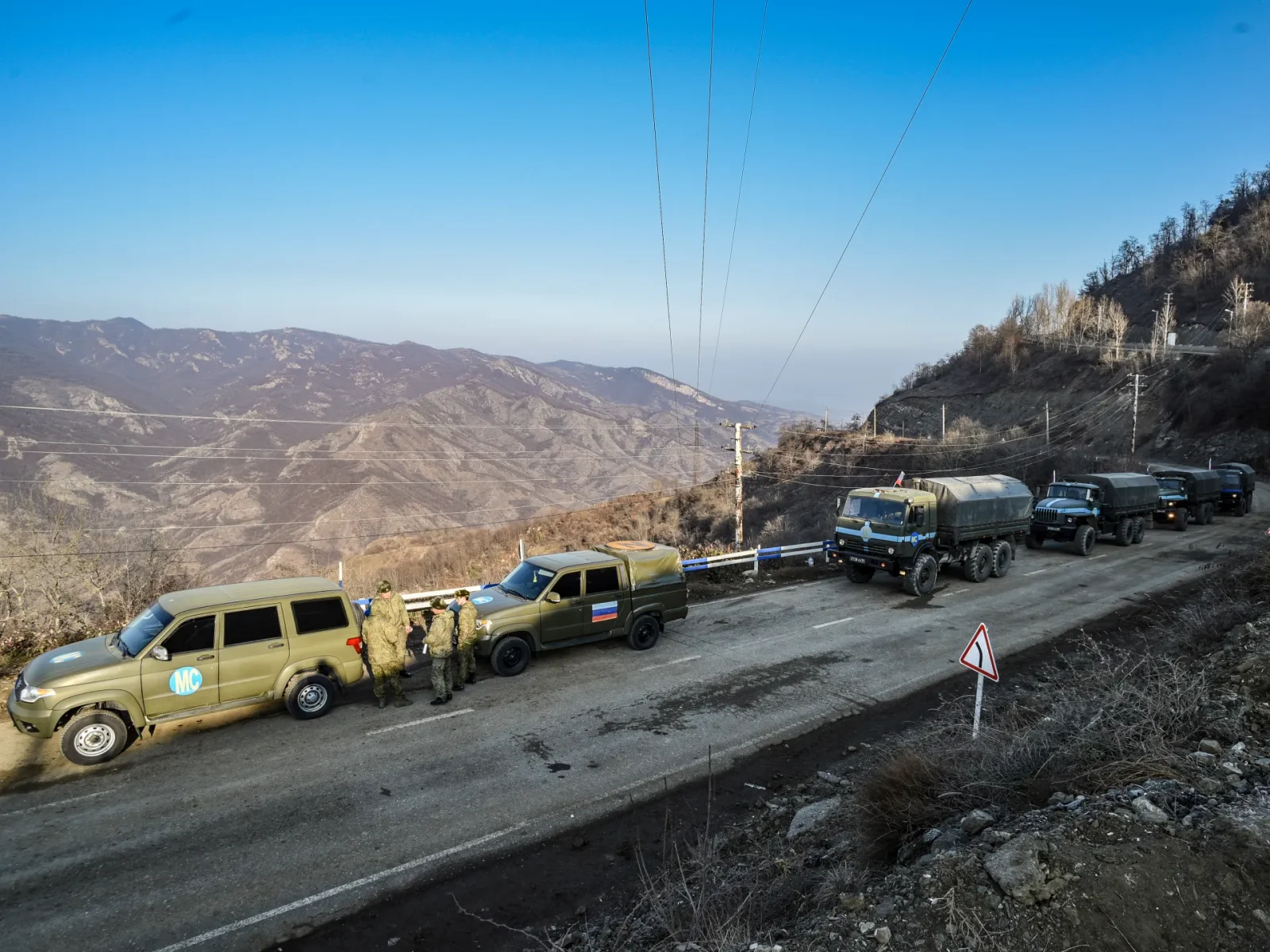 Azerbaijan blocks vital land route to Armenia with checkpoint.