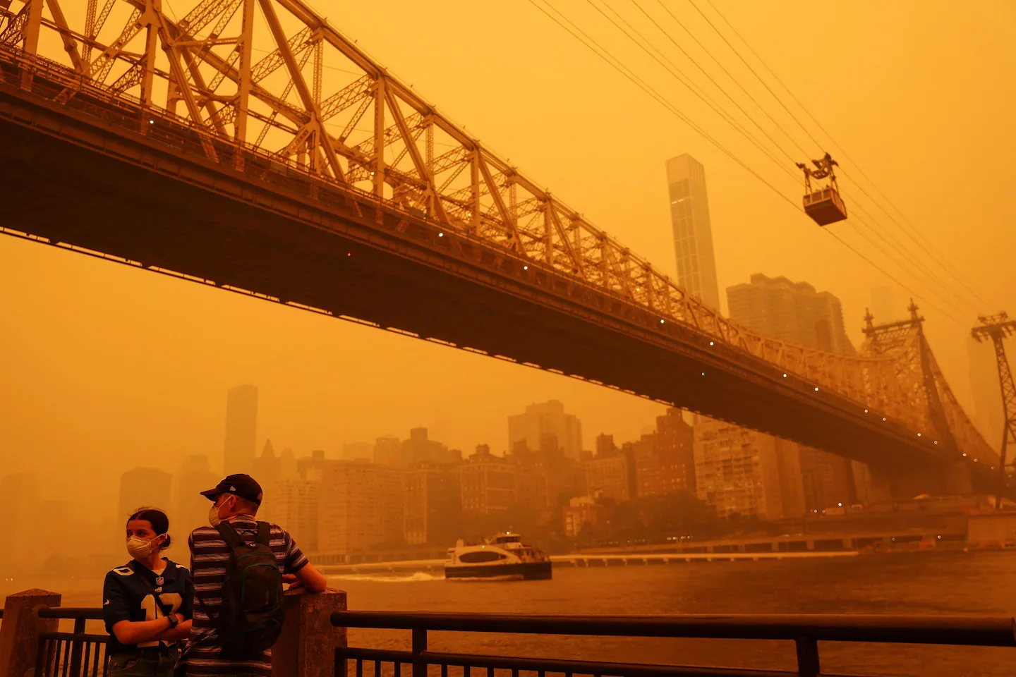 Wildfire smoke worsens air quality across North America.