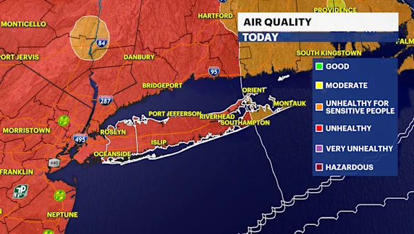 Canadian Wildfire Smoke Triggers Air Quality Alerts and Showers in Northeastern US.