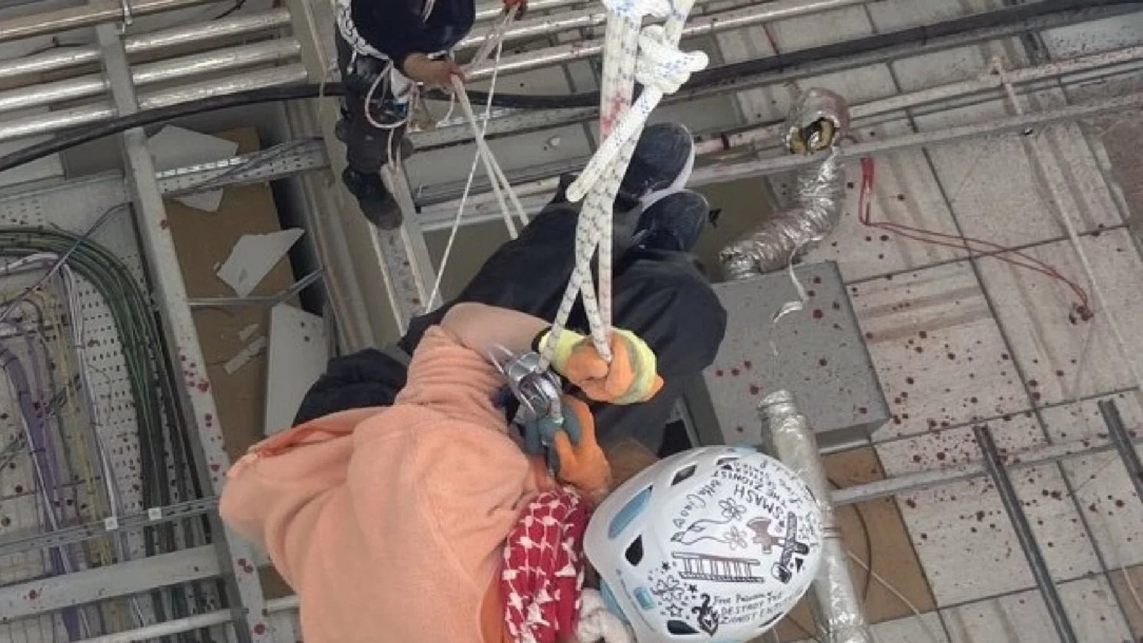 Protesters Scale Leicester Roof at Elbit Drone Factory