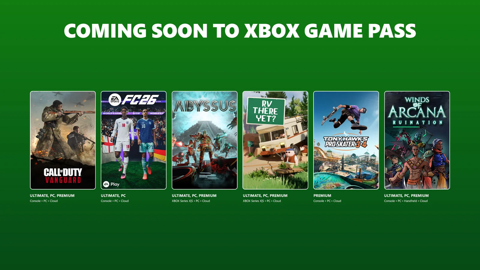 Game Pass Gets a Fresh Batch: EA Sports FC 26, Tony Hawk 3+4, and More