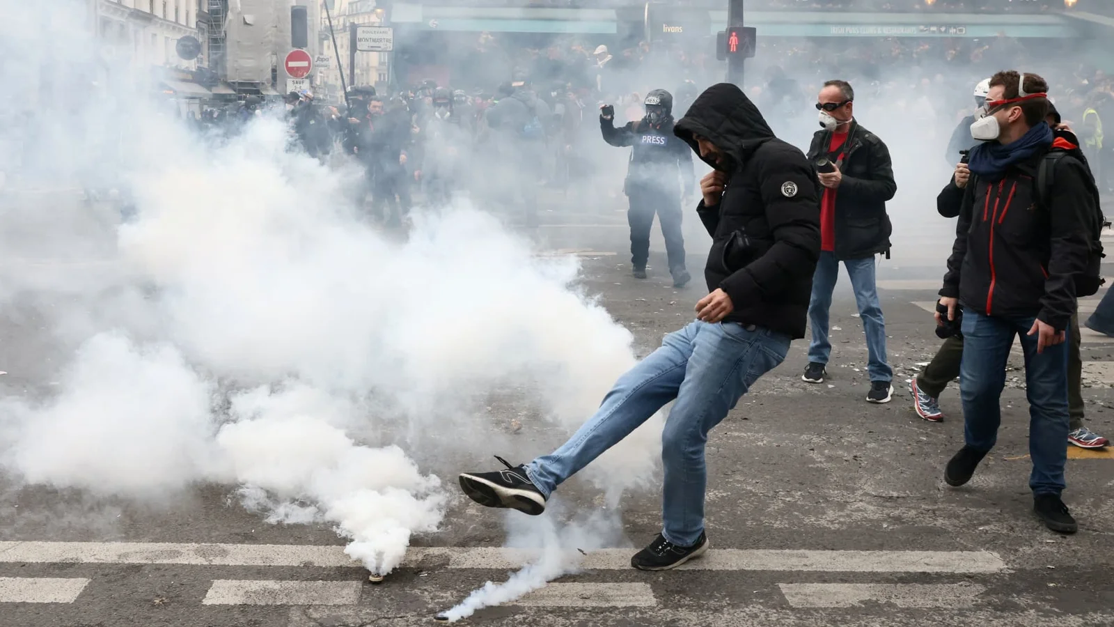 Macron's pension changes spark nationwide protests in France.