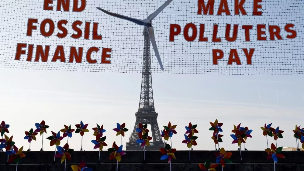 "Paris Climate Protest Targets Finance Summit"