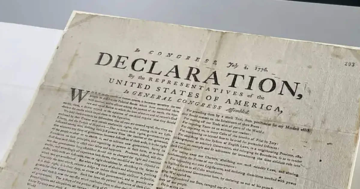 Rare Exeter Printing of the Declaration of Independence Found in London’s Archives