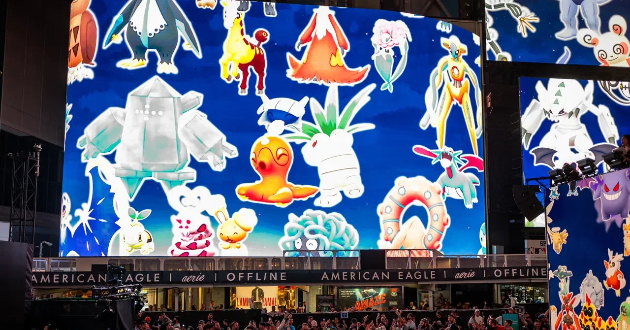 Times Square Hosts 10th-Anniversary Mega Mewtwo Raid for Pokémon Go