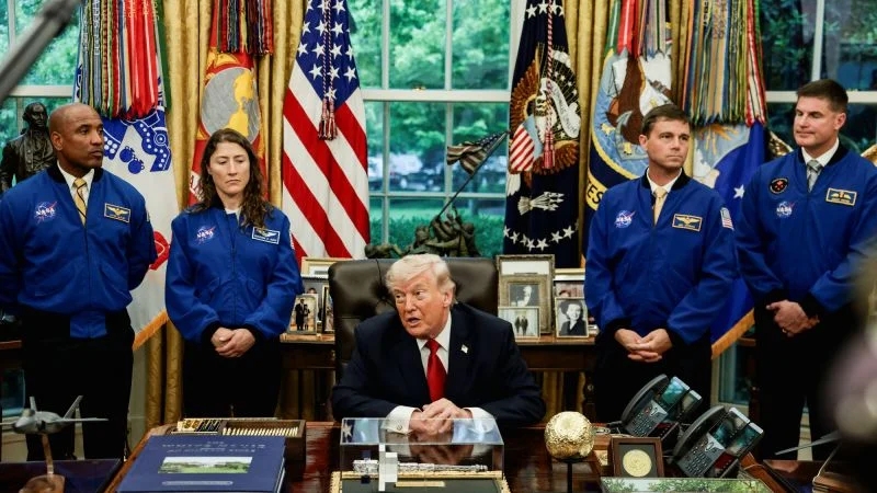 Trump hosts Artemis II crew at the White House, blending space talk with Iran and UFO questions