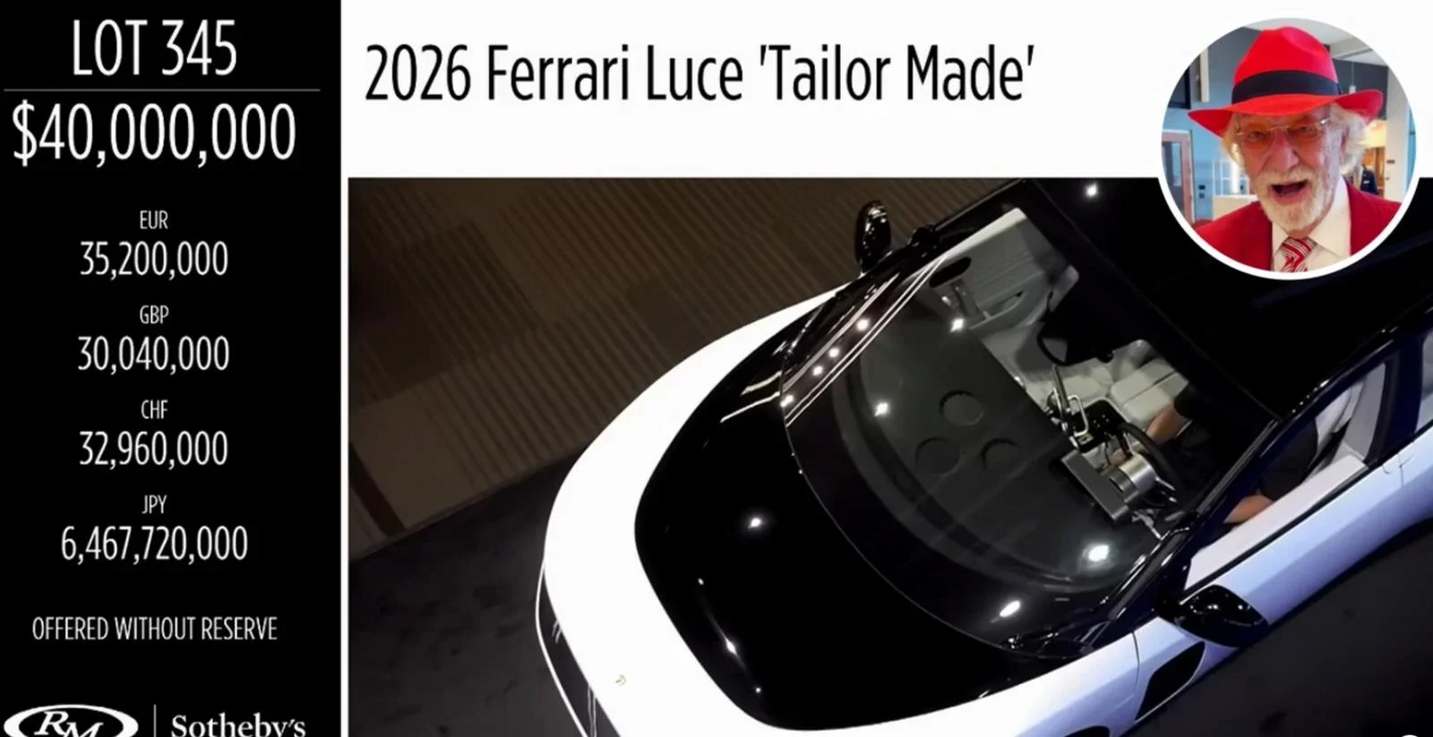 Apple IPO Investor Snaps Up Ferrari's First Electric Luce for $40 Million