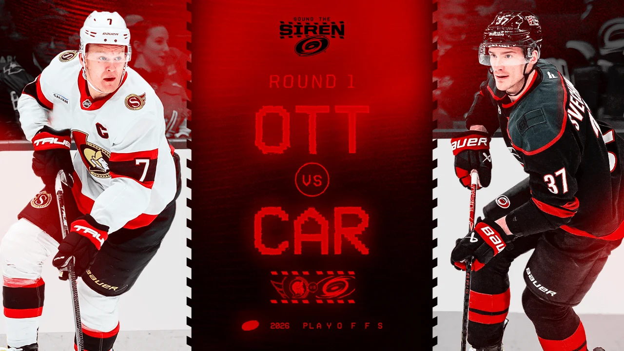 Carolina Draws Ottawa in First-Ever Playoff Meeting to Open 2026 Round 1