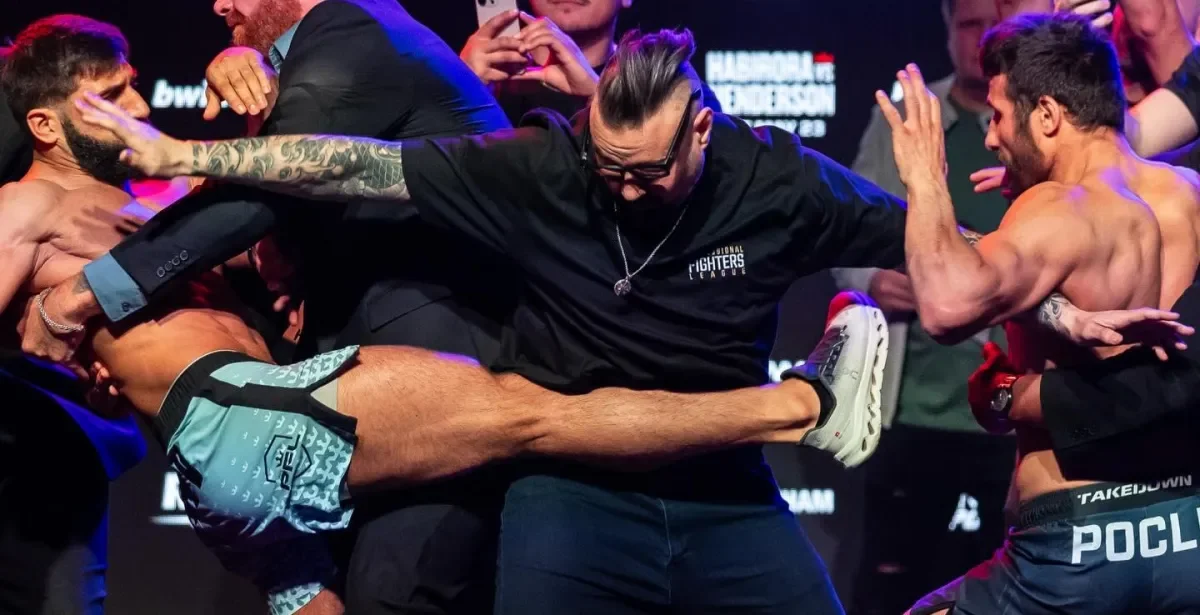 PFL's own Khamzat kicks off wild Brussels weigh-ins brawl