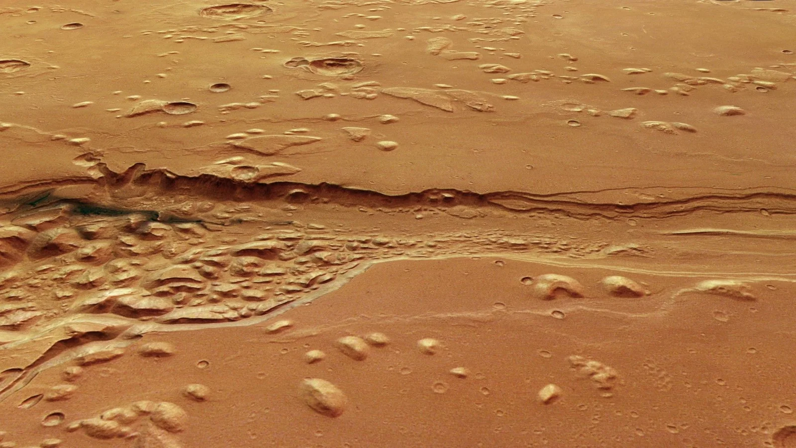 Mars Express uncovers ancient flood-carved chaos in Shalbatana Vallis
