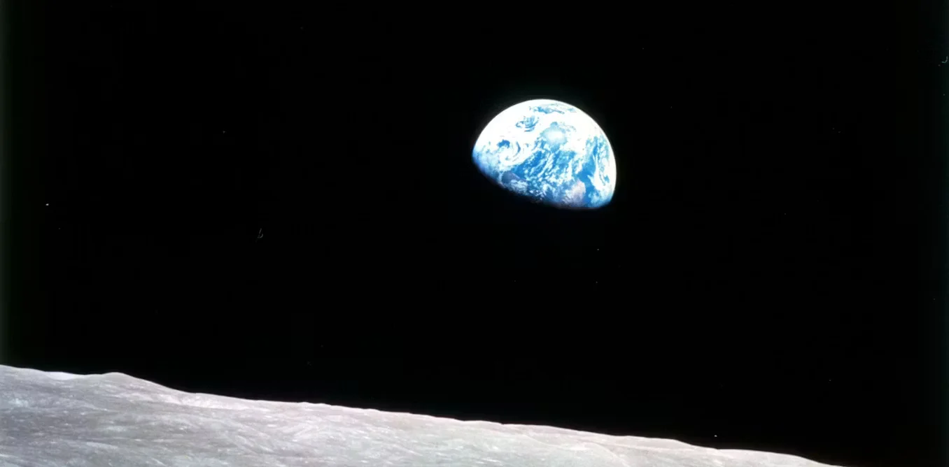 Earthset: Six decades of warming since Apollo's Earthrise