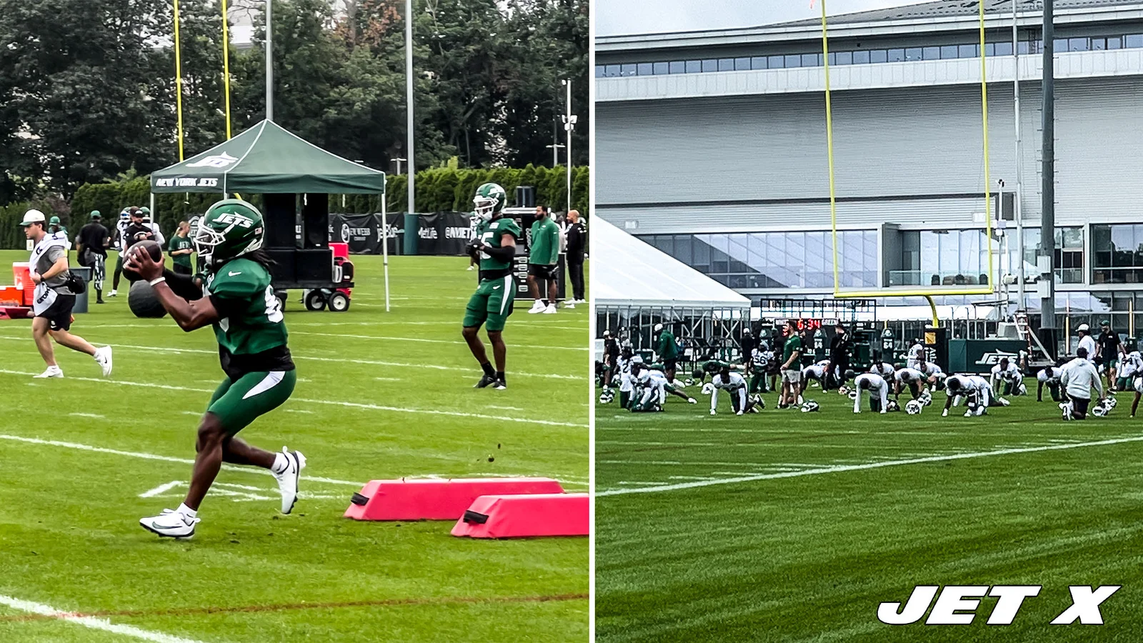 Jets trenches tilt: O-line dominates D-line as Cooper Jr. shines at camp