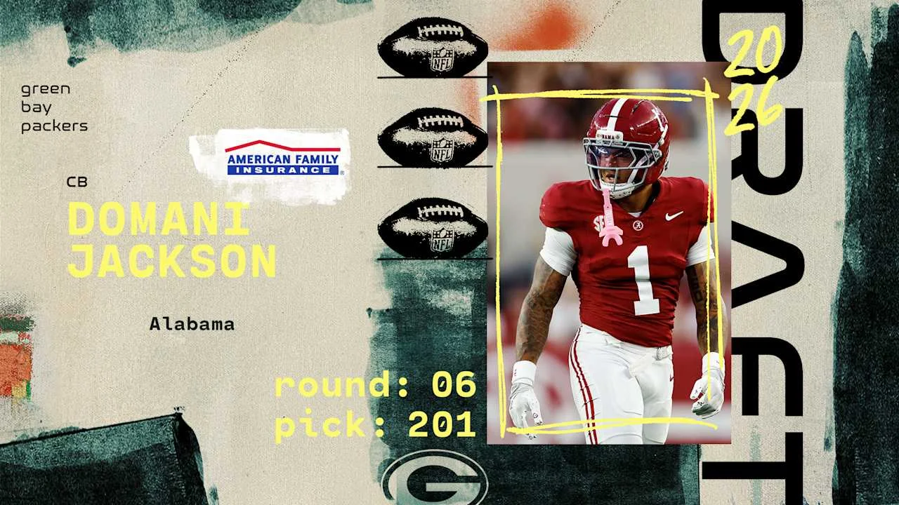 Packers snag Alabama CB Domani Jackson with 201st pick
