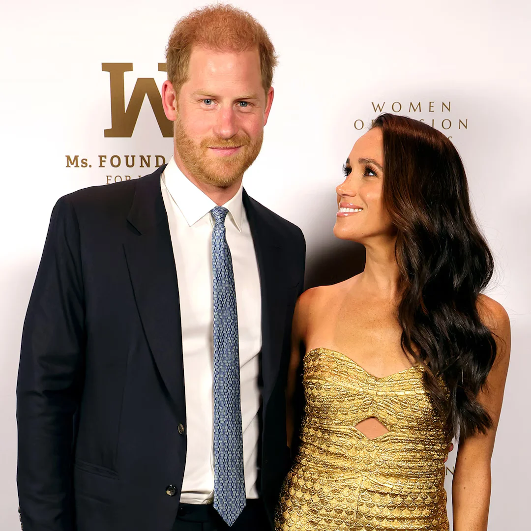 Meghan Markle Shines in Gold at Red Carpet Date Night with Prince Harry.