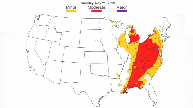 Thanksgiving Week Storm Disrupts East Coast Travel Plans