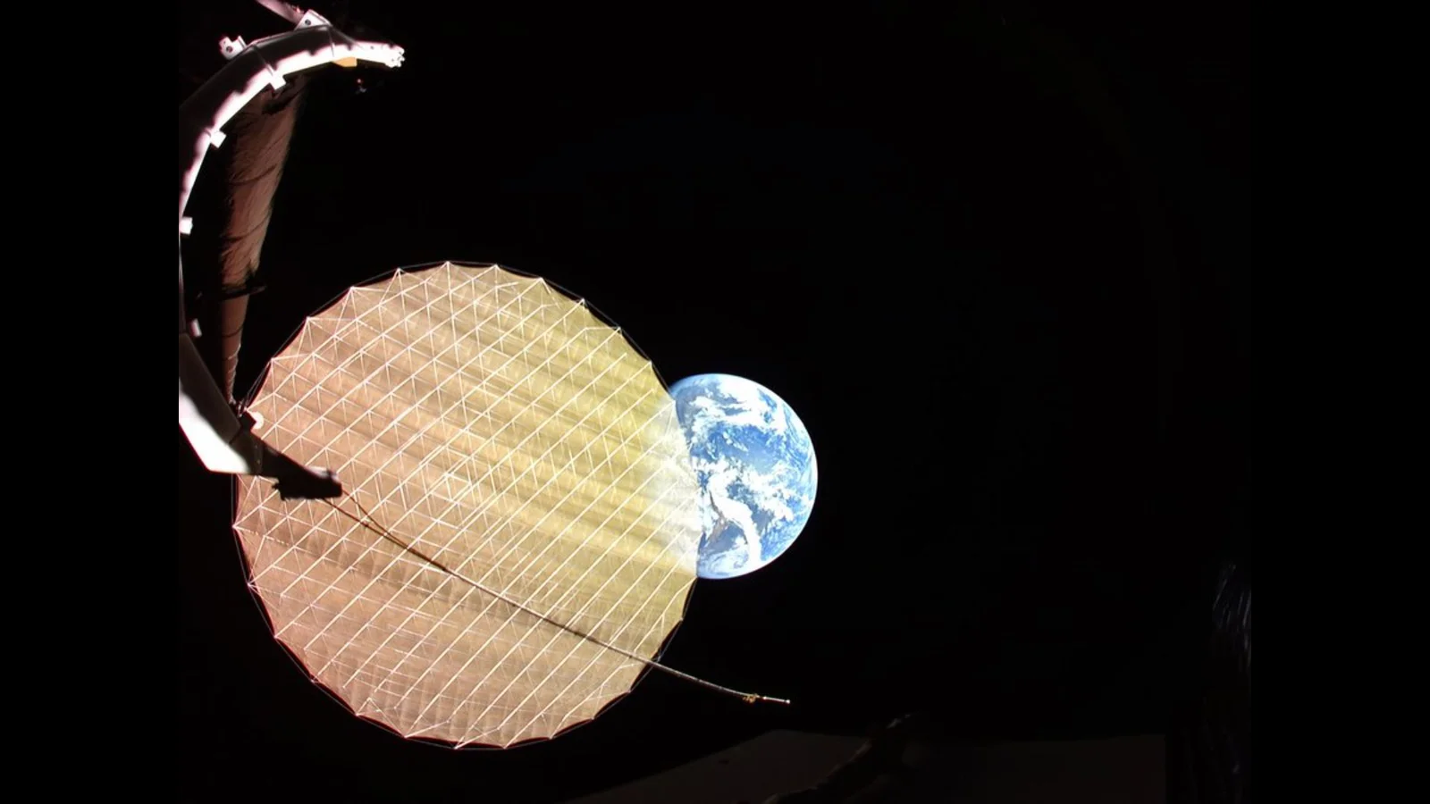 Earth Looks On as ViaSat-3 F2 Deploys Its Giant Reflector