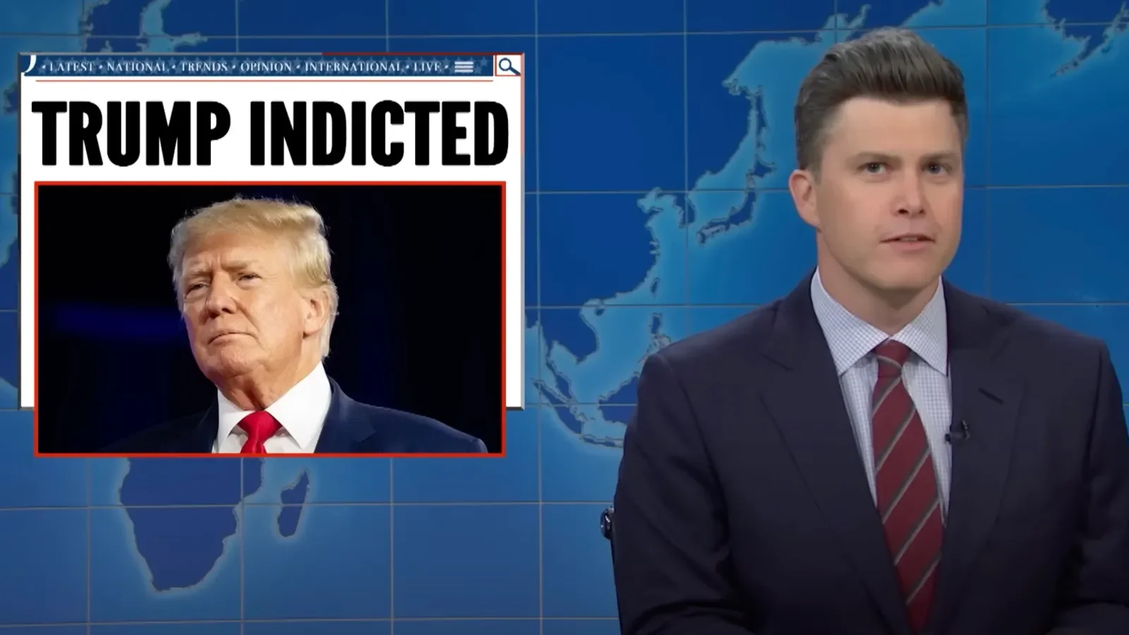 SNL's Weekend Update Mocks Trump's Indictment in Hilarious Cold Open.