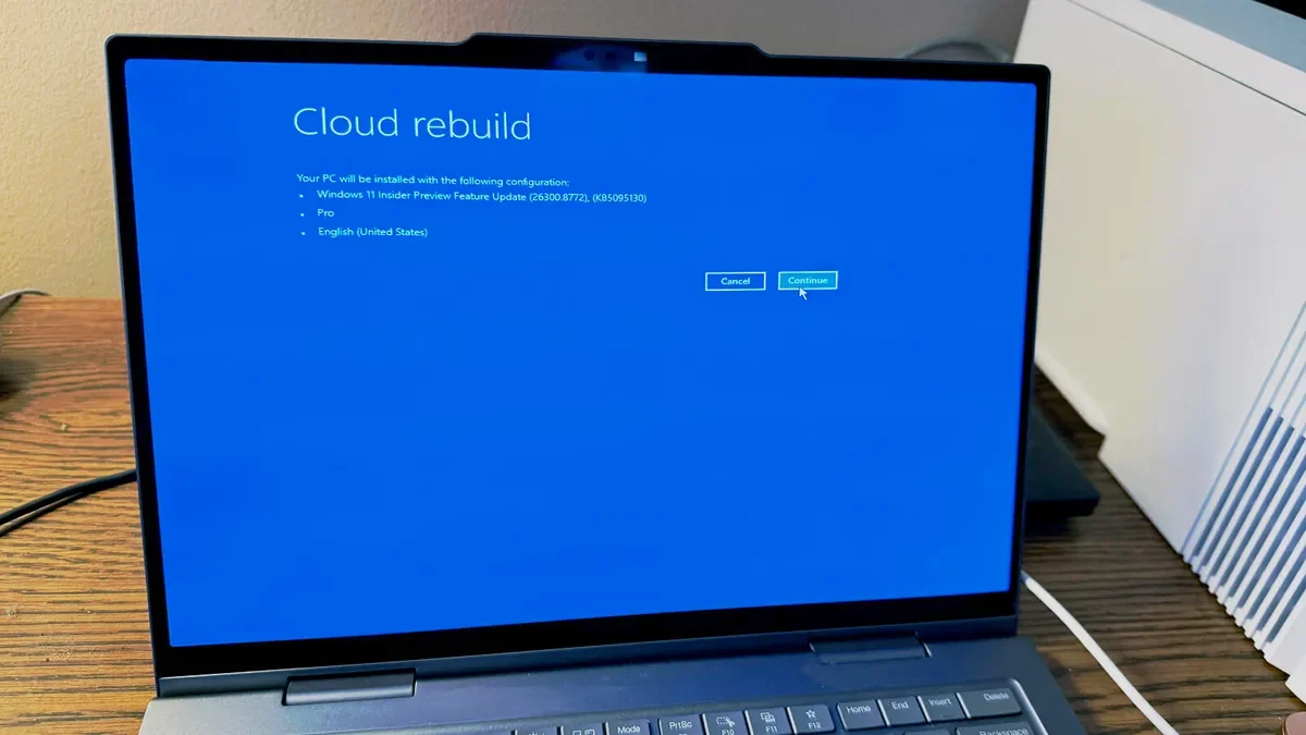 Microsoft previews Cloud rebuild to reinstall Windows 11 from the cloud, even if the PC won’t boot