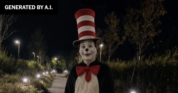 AI-Generated Cat in the Hat Clips Prompt Police Warnings Worldwide