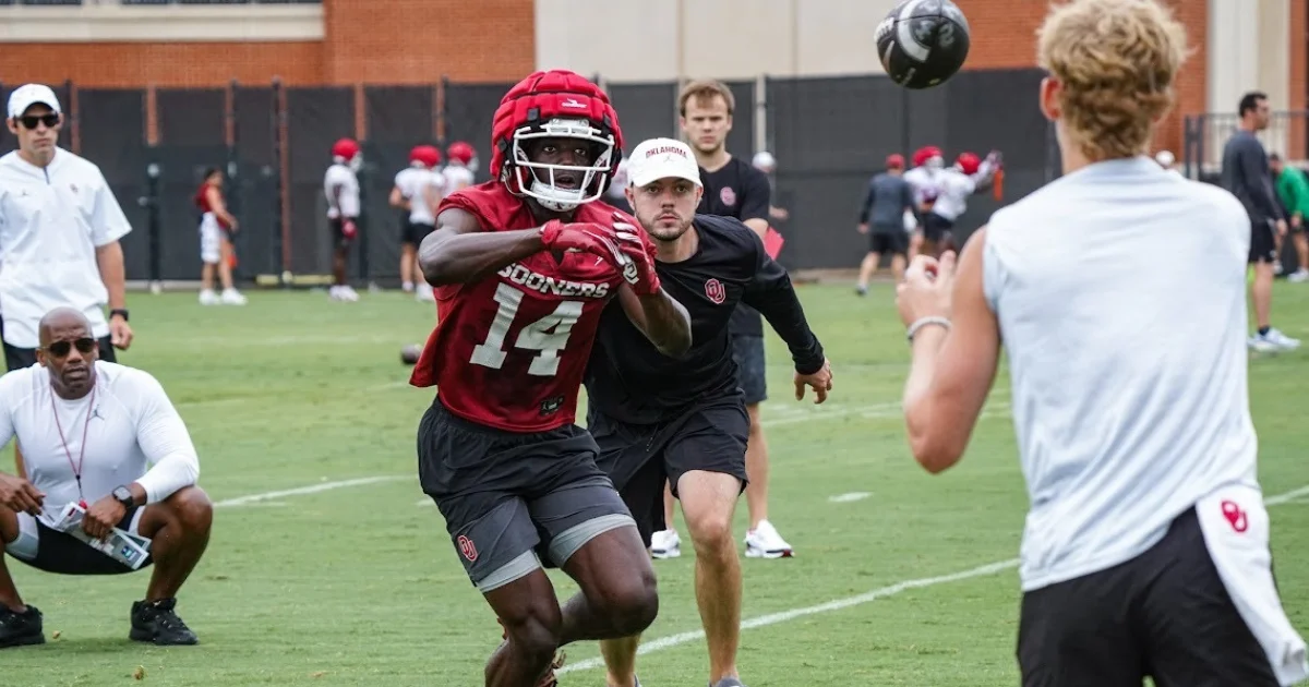 OU fall camp highlights: Elijah Thomas emerges at WR as Sooners sort RB depth