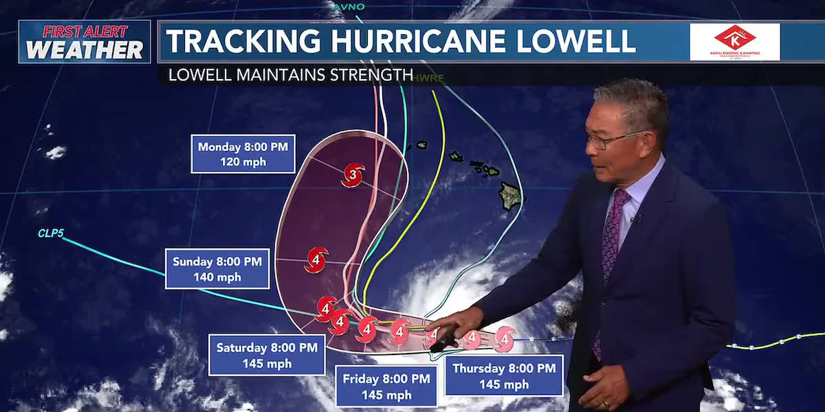 Hurricane Lowell Heads Toward Hawaii With Possible Major Impacts Next Week
