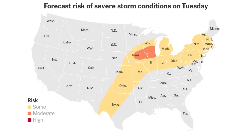 Midwest Braces for Days of Severe Storms and Tornado Warnings