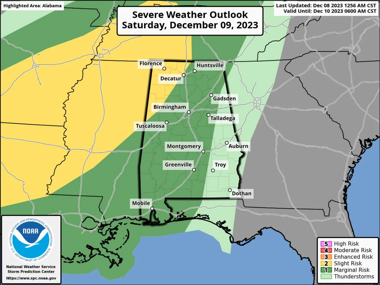 Weekend Weather Alert: Severe Storms Expected in Alabama