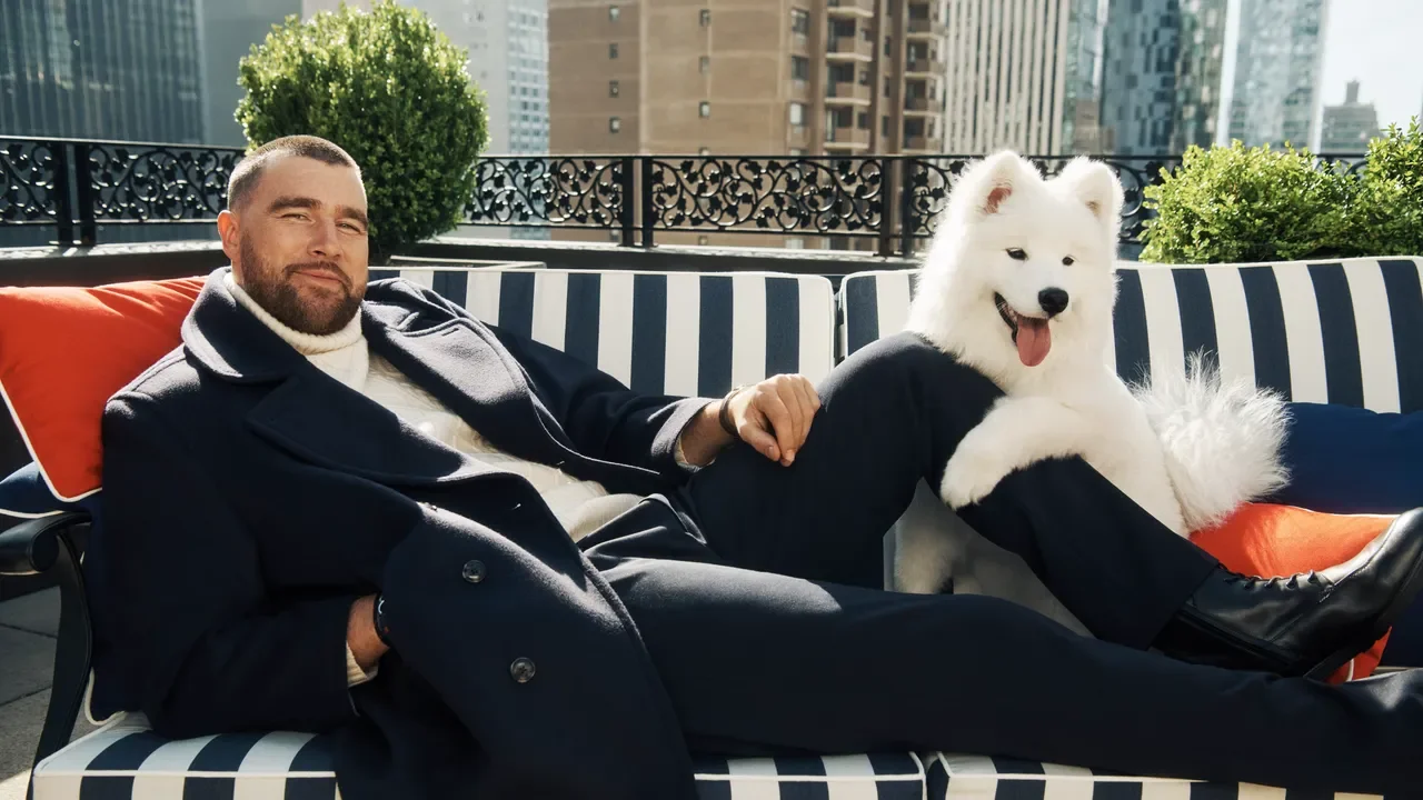 Travis Kelce Fronts Tommy Hilfiger Campaign With His Samoyed