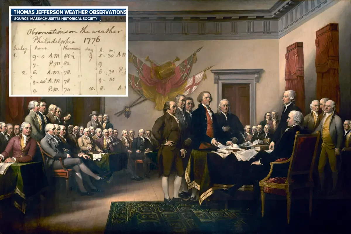 1776 Philadelphia Weather: Mild Independence Day Captured in Jefferson’s Logs
