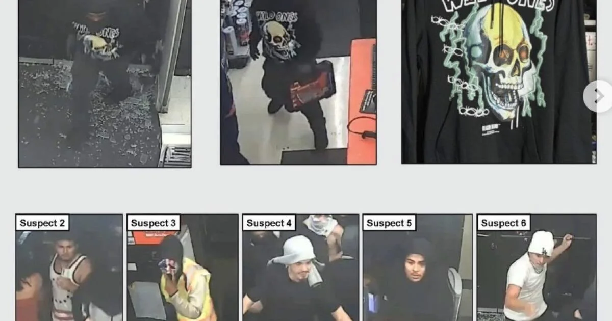 27 suspects pictured in two-night East L.A. AutoZone burglary tied to street takeovers