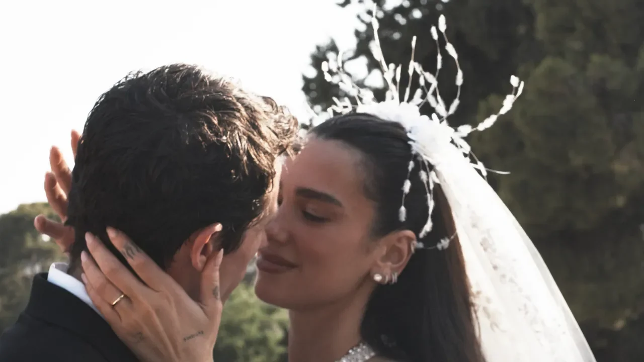 Dua Lipa’s Nude-Pink Bridal Nails Seal a Timeless Look