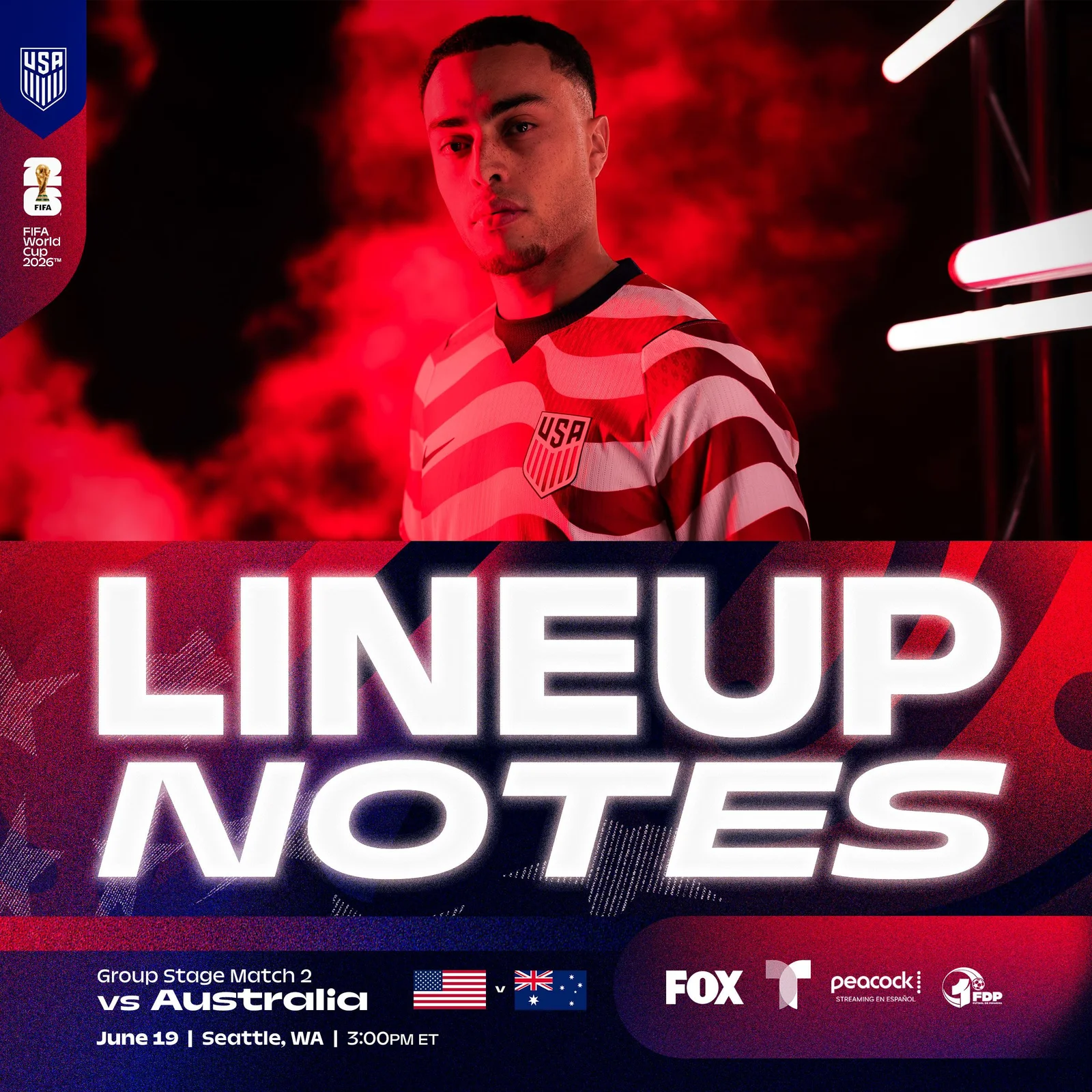 USMNT Sets Seattle Starting XI for World Cup 2026 Clash with Australia