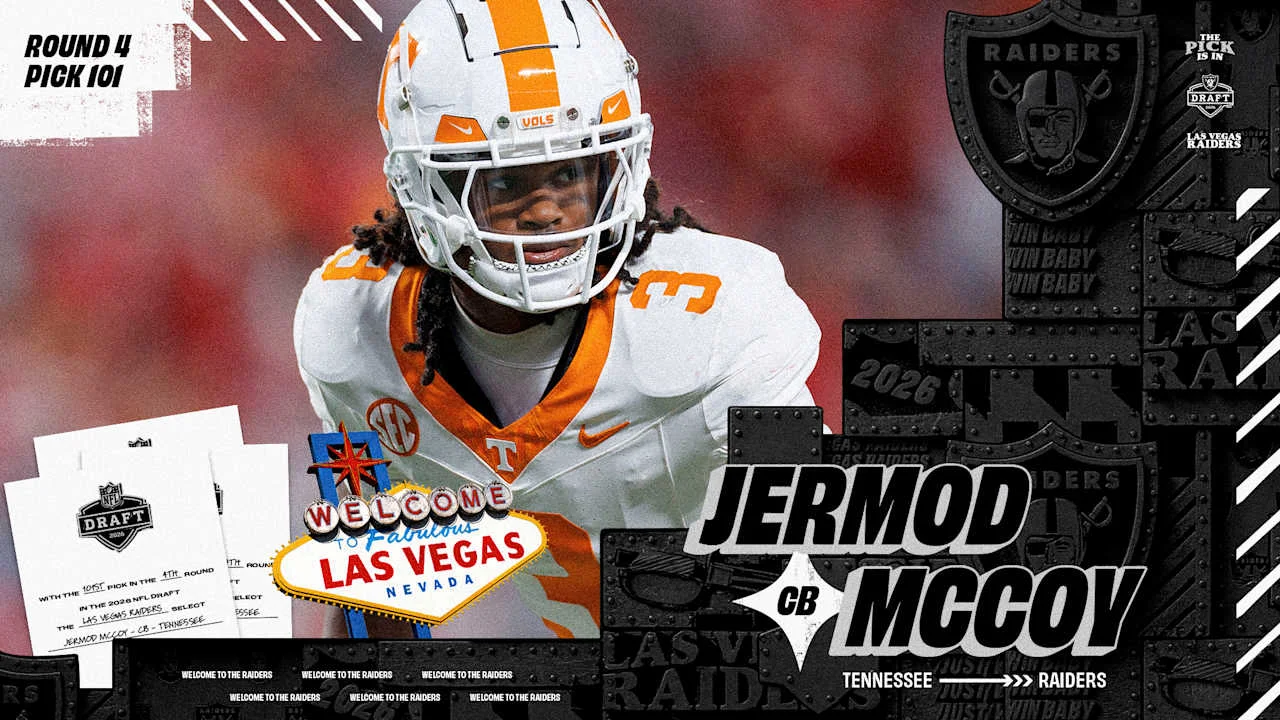 Raiders Trade Up to Add Tennessee CB Jermod McCoy at No. 101