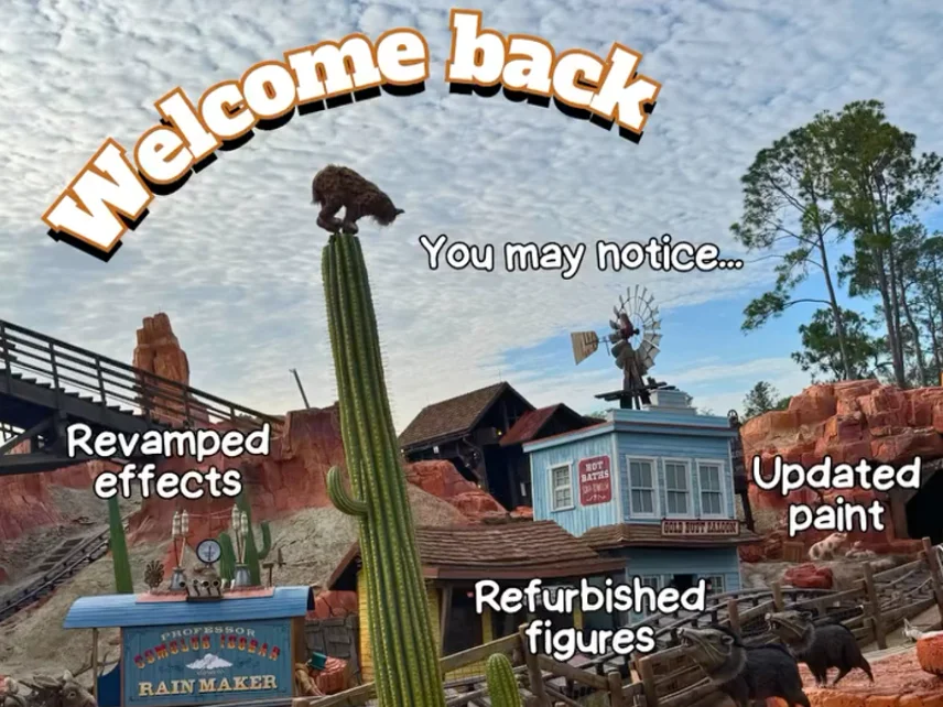 Big Thunder Mountain Railroad Reopens at Magic Kingdom with Fresh Effects and Returning Critters