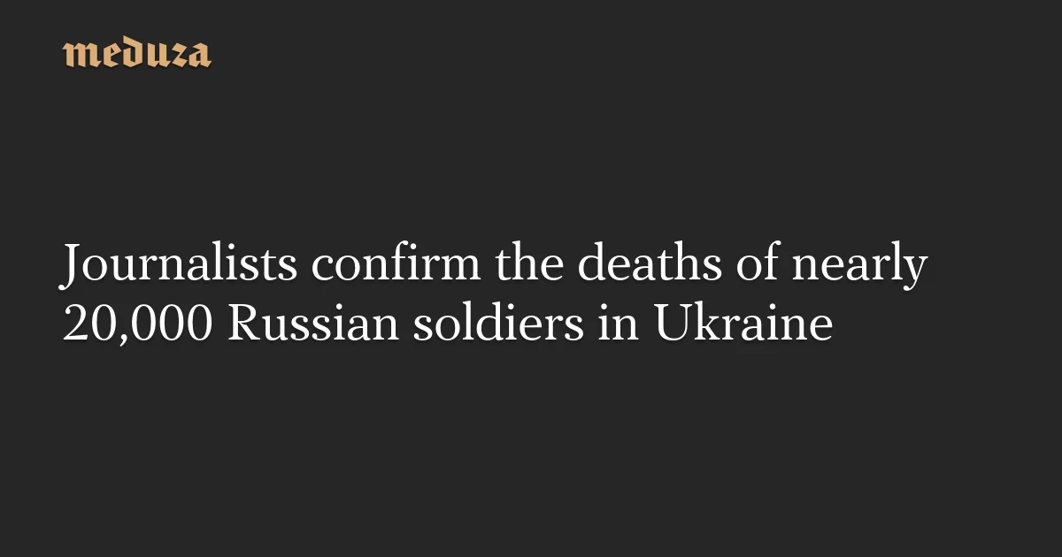 The Devastating Loss of Russian Soldiers in Ukraine's Long War.