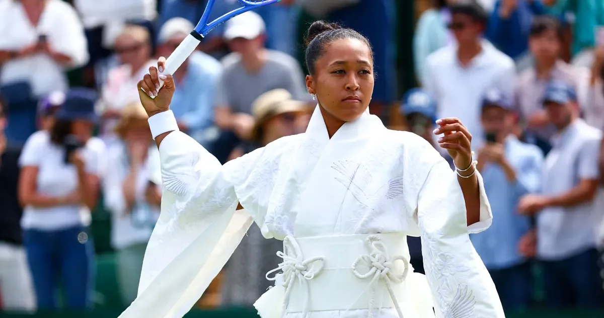 Osaka Stuns Wimbledon in Hana Yagi White Dress