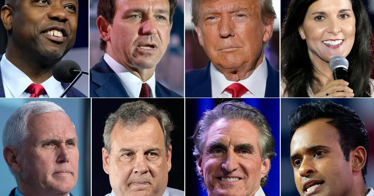 "Trump's Absence Looms Over GOP Candidates in First Debate"