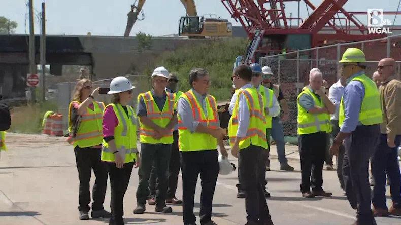 US Transportation Secretary visits site of deadly I-95 collapse in Philadelphia.