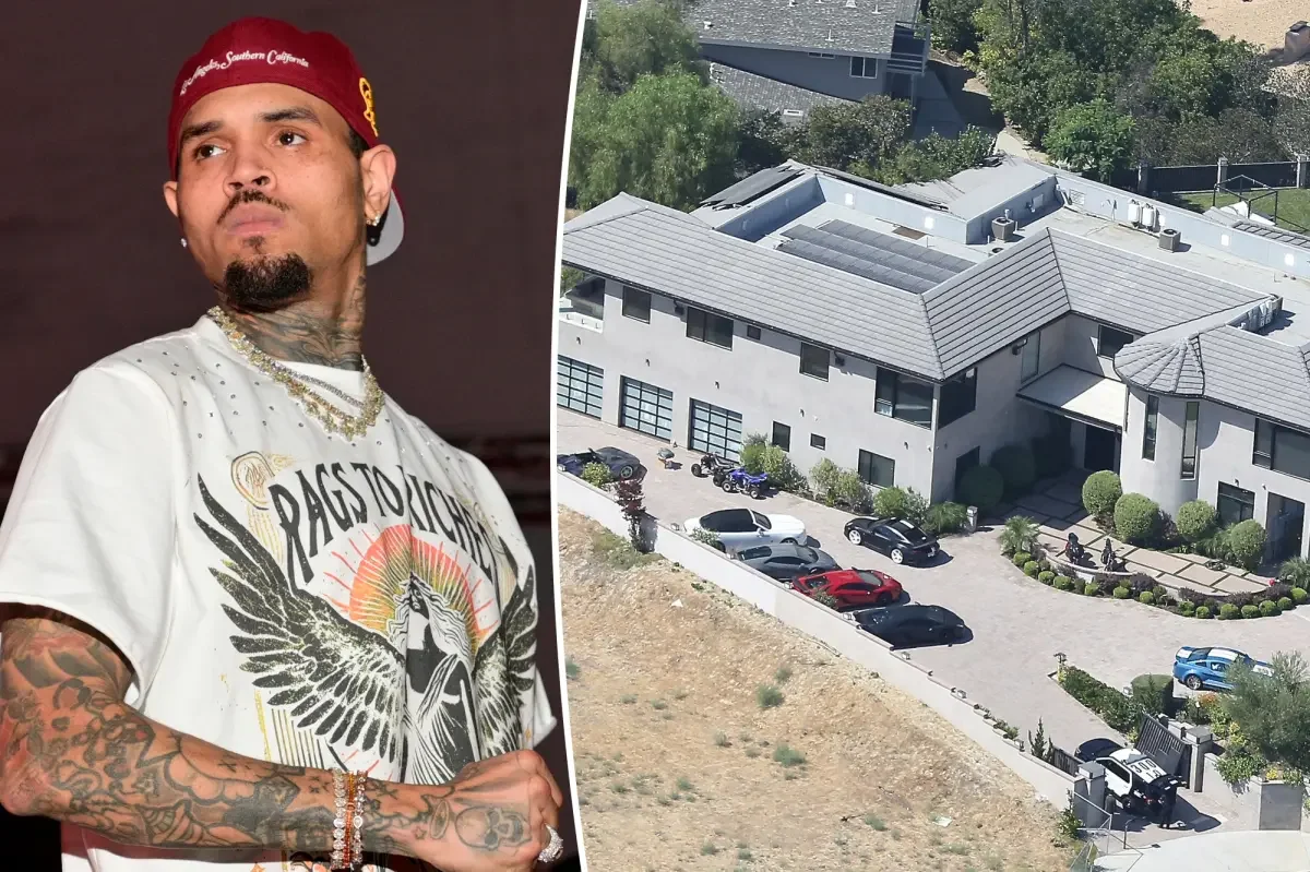 Gunfire outside Chris Brown's Tarzana home leads to arrest, Brown not involved