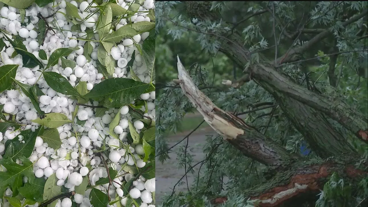 Severe storms wreak havoc across Michigan and Virginia, causing power outages and hail.