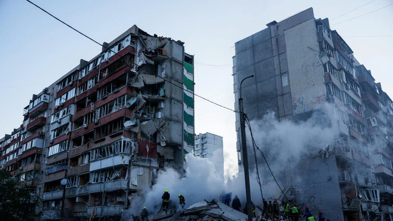 Kyiv hit by mass Russian missile strike as Moscow vows retaliation
