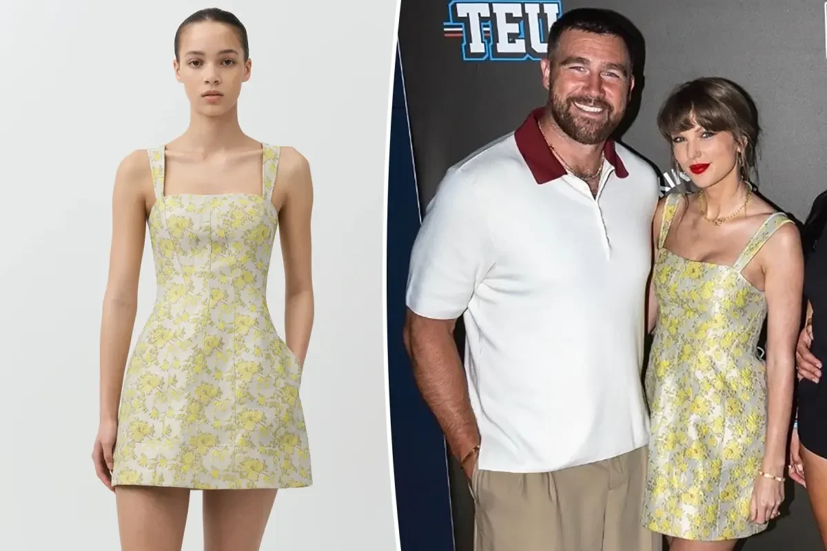 Swift Shines in Sunny Yellow Mini Dress at TEU Party With Kelce