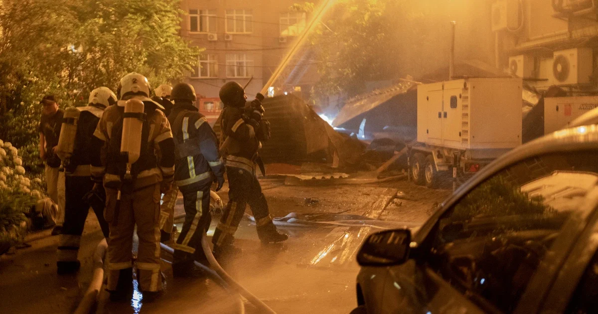 Five hurt as Kyiv endures overnight Russian drone and missile strike