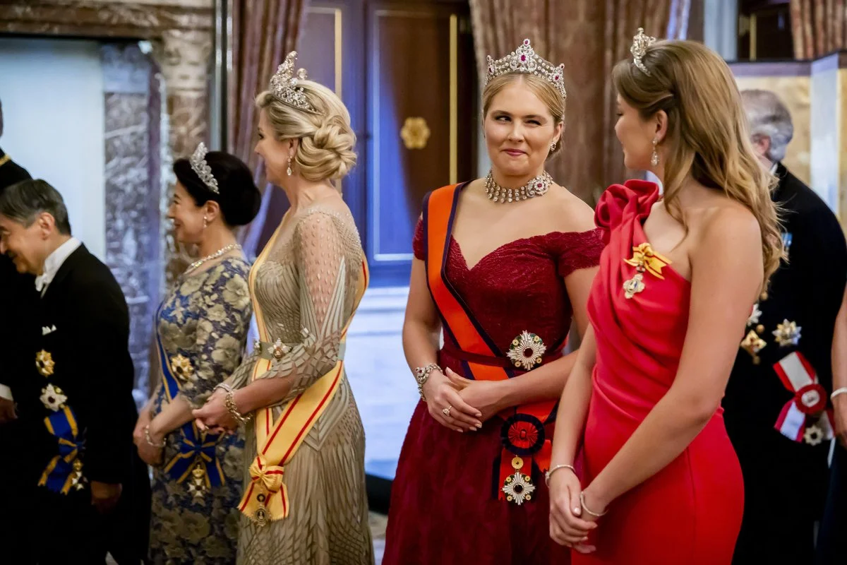 Seven Sparkling Tiaras Shine at Amsterdam State Banquet for Japan