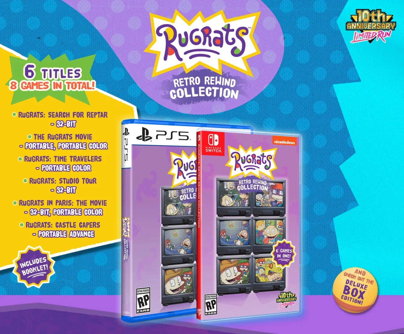 Rugrats: Retro Rewind hits Nintendo Switch with six classic titles and QoL upgrades