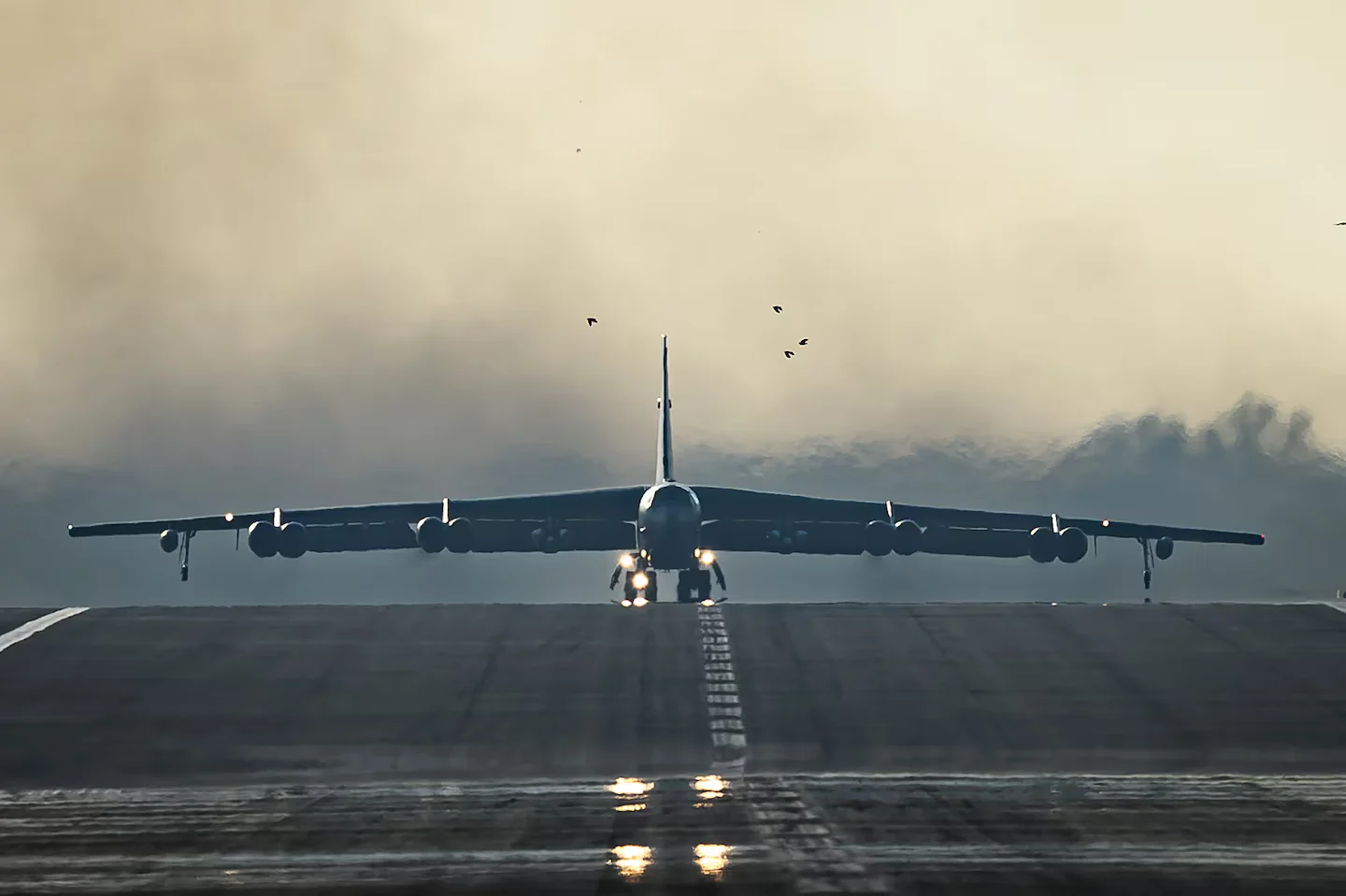 Eight aboard B-52 crashes after takeoff at Edwards Air Force Base