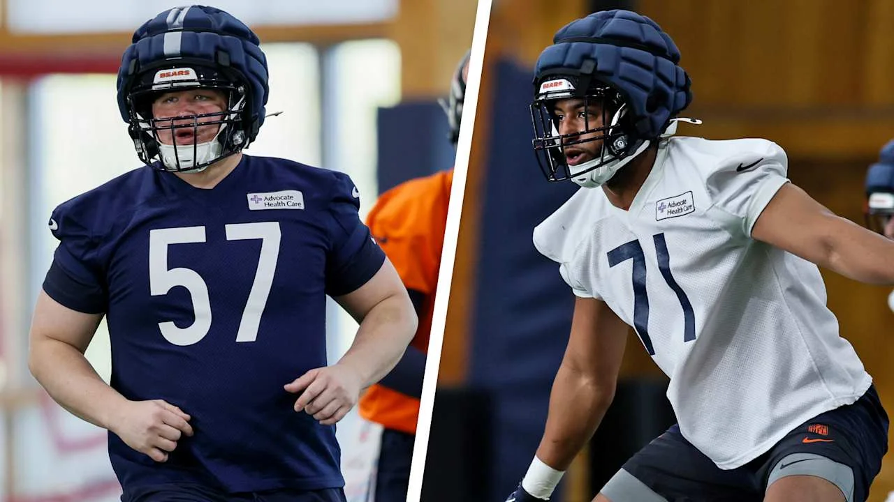 Sons of Bears Pro Bowl Linemen Start Rookie Minicamp in Dad's Numbers